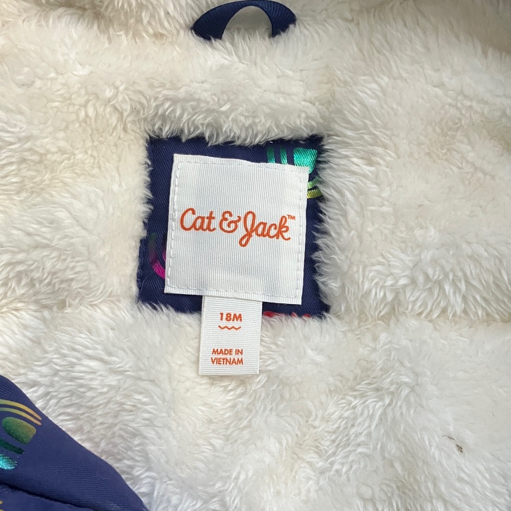 Cat & Jack Multicolor Patterned Puffer Jacket - Picture 2 of 2